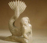 Fish Rock (Serpentine) Mermaid by Esteban Najera  - Zuni Fetish