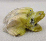 Serpentine Frogs by Loren Tsalabutie  - Zuni Fetish