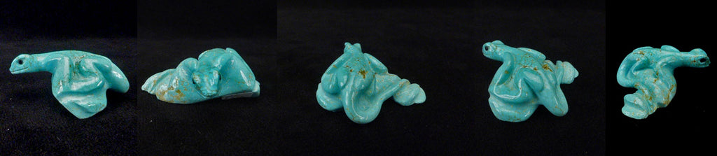 Sleeping Beauty Turquoise Lizard by Janico Nieto - Zuni Fetish - Zuni Fetish Sunshine Studio
