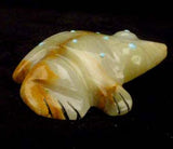 Onyx Frog by Andrew and Laura Quam, Deceased  - Zuni Fetish