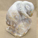 Picasso Marble Ram and Ewe  by Derrick Kaamasee  - Zuni Fetish