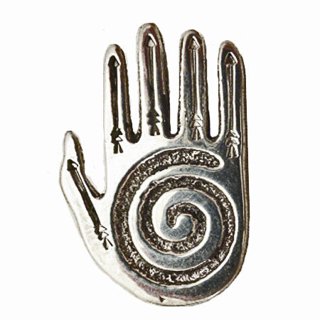 Sterling Silver Hand Pin / Pendant by Manuelito Allison  - Zuni Jewelry - Zuni Fetish Sunshine Studio
