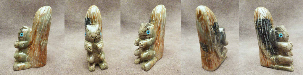 Picasso Marble Squirrel by Danny Booqua  - Zuni Fetish - Zuni Fetish Sunshine Studio