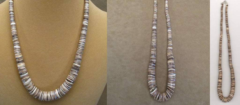 Shell Heishe Necklace by Lita Atencio -  Santo Domingo Jewelry - Zuni Fetish Sunshine Studio