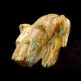 Travertine Mountain Lion by Andres Quandelacy  - Zuni Fetish