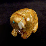 Picasso Marble Beaver` by Jimmy Yawakia  - Zuni Fetish