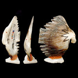 Dark Mother-of-Pearl Eagle Protecting the Maiden by Gloria Chattin