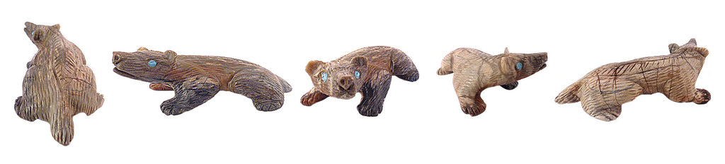 Picasso Marble Badger by Lance Cheama - Zuni Fetish Sunshine Studio