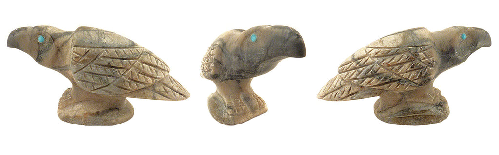 Picasso Marble Bird, Eagle by Eli Cheama - Zuni Fetish Sunshine Studio