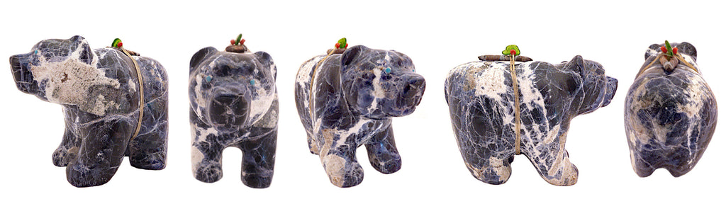 Sodalite Medicine Bear by Loren Tsalabutie