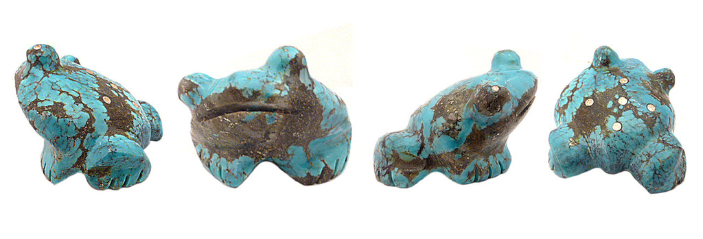 Turquoise Frog by Debra Gasper and Ray Tsethlikai - Zuni Fetish Sunshine Studio