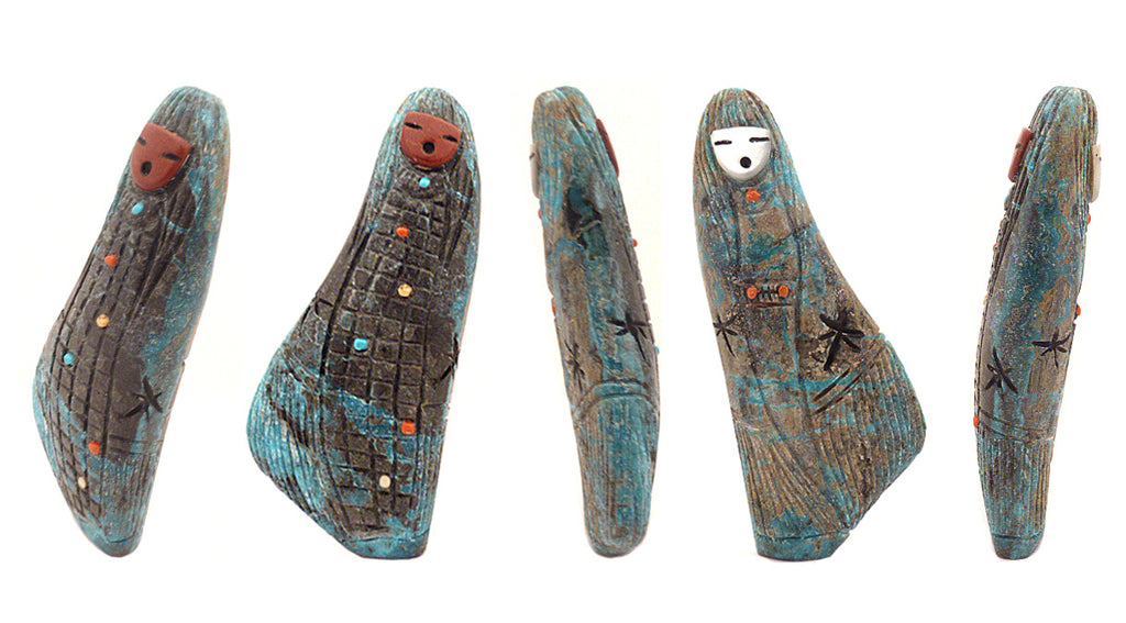 Turquoise Maiden Figure by Sandra Quandelacy - Zuni Fetish Sunshine Studio