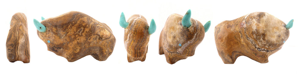 Onyx Buffalo by Lynn Quam - Zuni Fetish Sunshine Studio