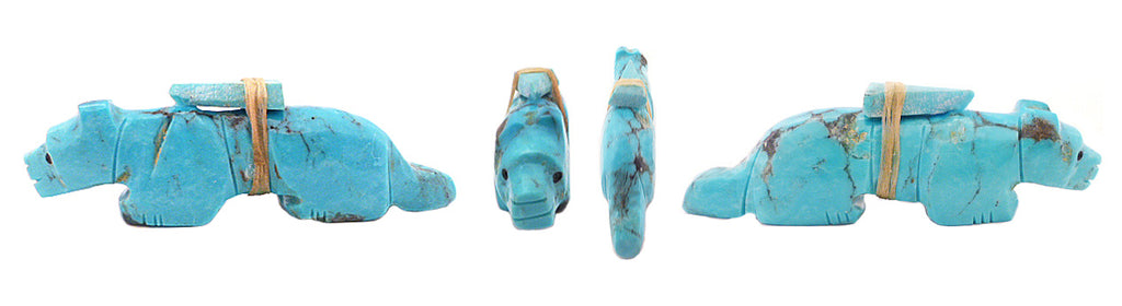 Turquoise Mountain Lion by Marlo Booqua - Zuni Fetish Sunshine Studio