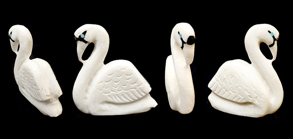 White Marble Bird, Swan by Cody Nastacio