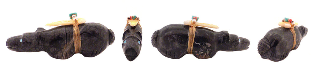 Picasso Marble Medicine Bear by Peter Gasper, Jr. - Zuni Fetish Sunshine Studio