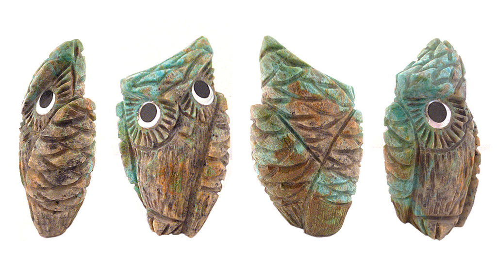 Turquoise Bird, Horned Owl by Kateri Sanchez