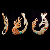 Abalone Kokopelli With Ant by Andres Lementino