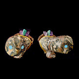 Leopard Jasper Bird, Horned Owl by Chris Sandoval