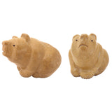 Zuni Rock (travertine) Bear by Fred Bowannie