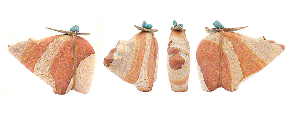 Utah Sandstone Medicine Bear by Leland Boone and Daphne Quam - Zuni Fetish Sunshine Studio