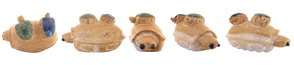 Zuni Rock (travertine) Turtle With Hatchlings by Gayla Eriacho - Zuni Fetish Sunshine Studio
