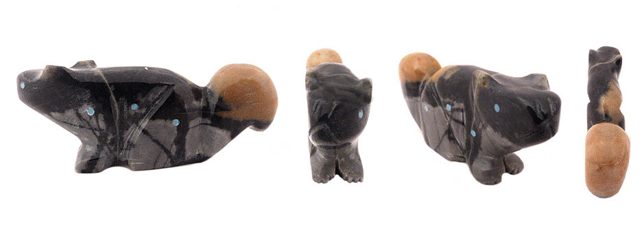 Picasso Marble Squirrel by Alex Tsethlikai - Zuni Fetish Sunshine Studio