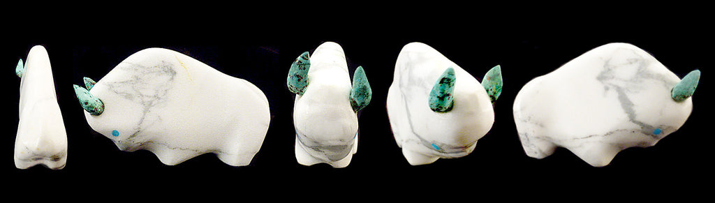 White Marble Buffalo by Lynn Quam