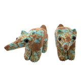 Number Eight Mine Turquoise Wolf by Travis Nieto