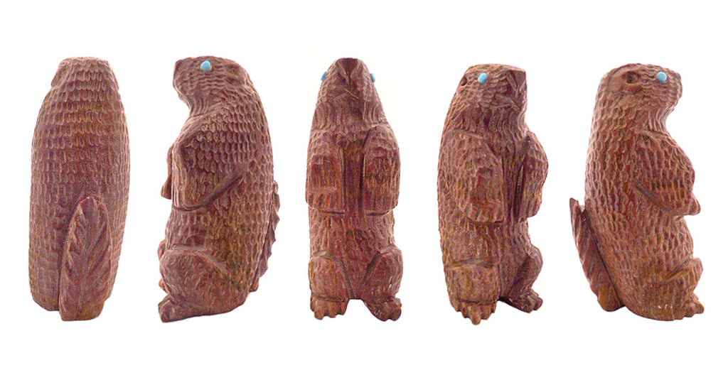 Pipestone Prairie Dog by Sedrick Banteah - Zuni Fetish Sunshine Studio