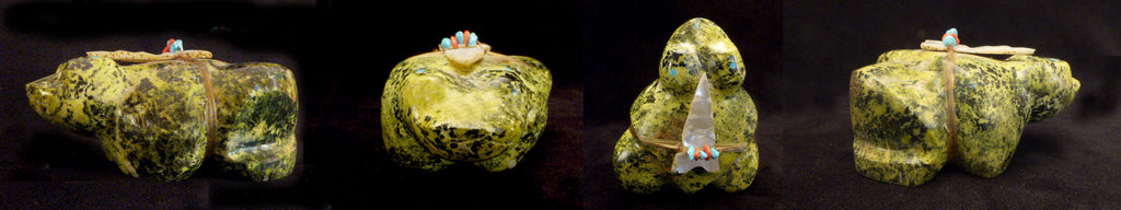 Serpentine Frog by Marcel Chase Weahkee, Deceased - Zuni Fetish Sunshine Studio