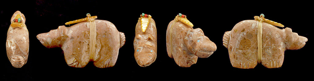 Fossil Medicine Bear by Debra Gasper - Zuni Fetish Sunshine Studio