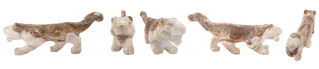 Picasso Marble Mountain Lion by Cody Nastacio - Zuni Fetish Sunshine Studio