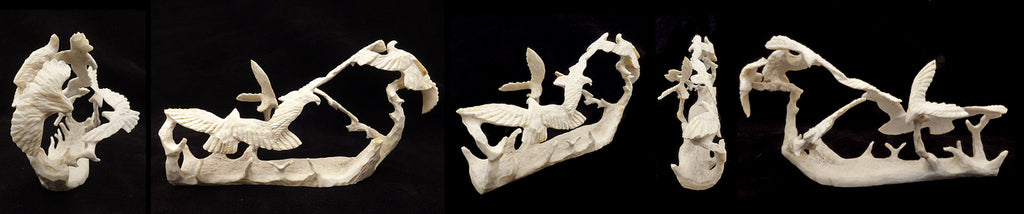 Antler Birds, Eagles by Ruben Najera - Zuni Fetish Sunshine Studio