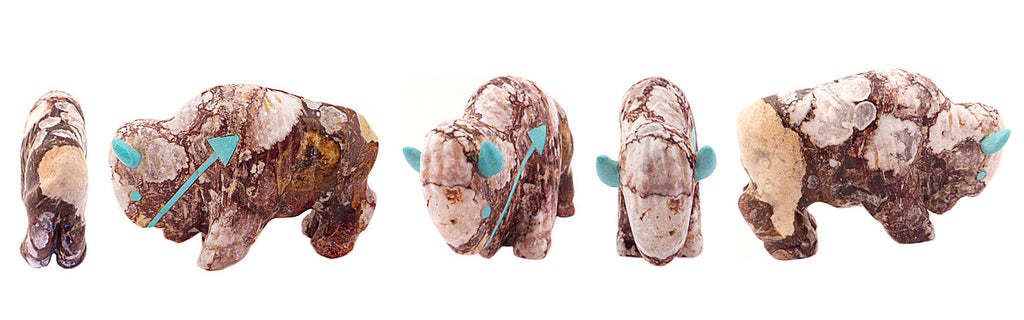 Wild Horse Rock Buffalo by Andres Quandelacy - Zuni Fetish Sunshine Studio