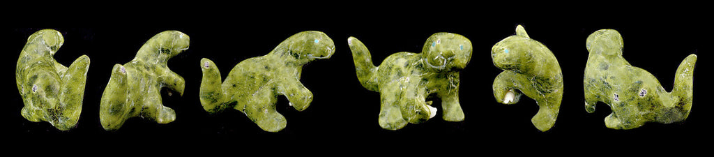 Atlantisite Otter by Loren Tsalabutie - Zuni Fetish Sunshine Studio