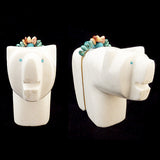 White Marble Medicine Bear by Burt Awelagte