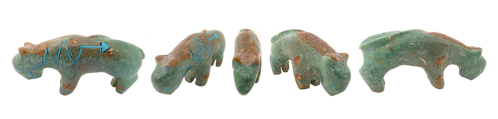 Turquoise Mountain Lion by Stewart Quandelacy - Zuni Fetish Sunshine Studio