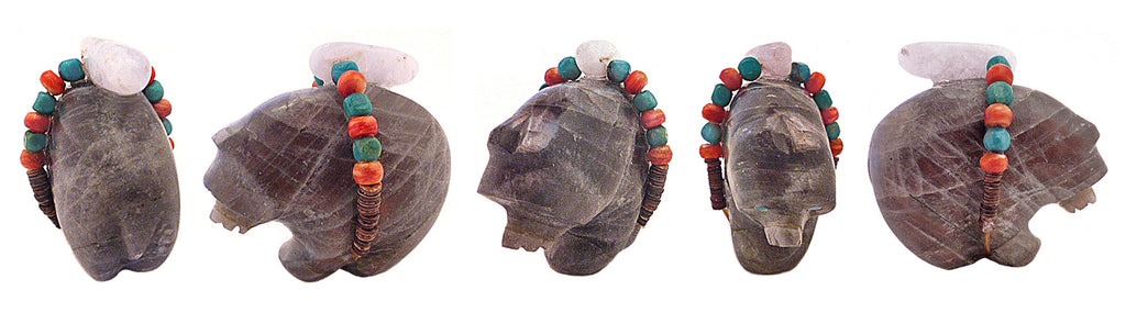 Labradorite Medicine Bear by Kateri Sanchez - Zuni Fetish Sunshine Studio