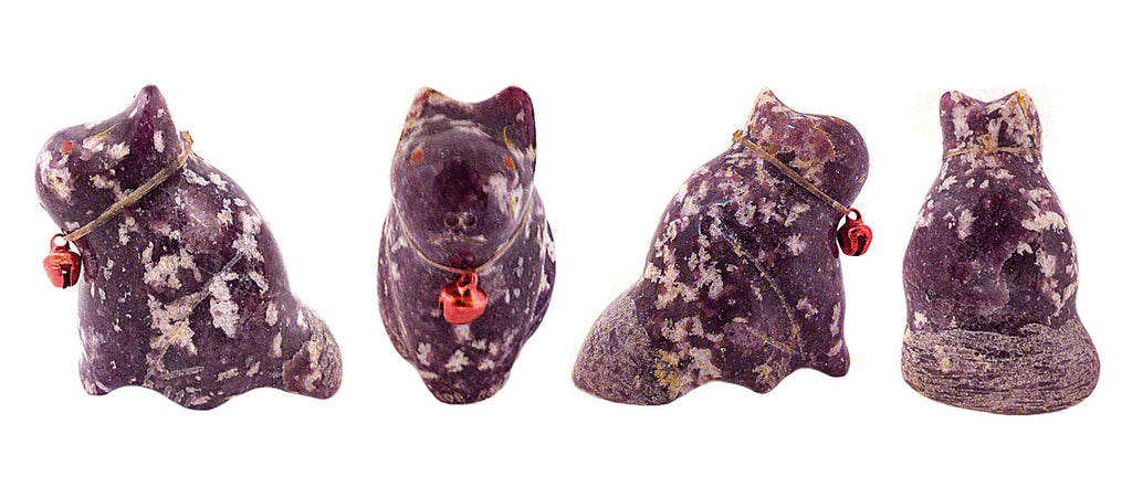 Marble Cat by Leland Boone and Daphne Quam - Zuni Fetish Sunshine Studio