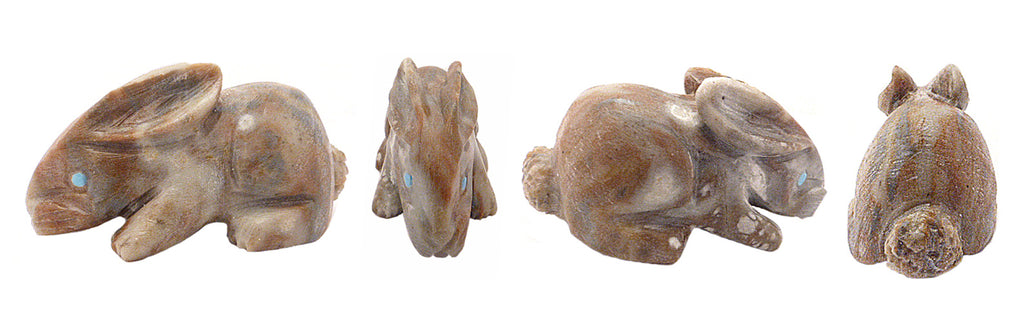 Picasso Marble Rabbit by Michael Coble - Zuni Fetish Sunshine Studio