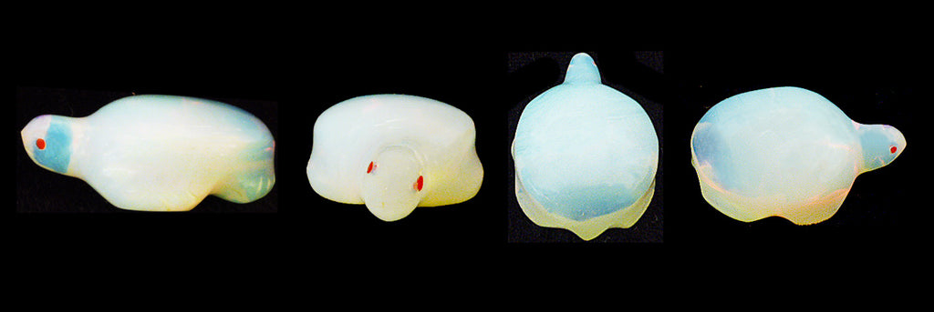 Opalite Sea Turtle by Leland Boone and Daphne Quam - Zuni Fetish Sunshine Studio