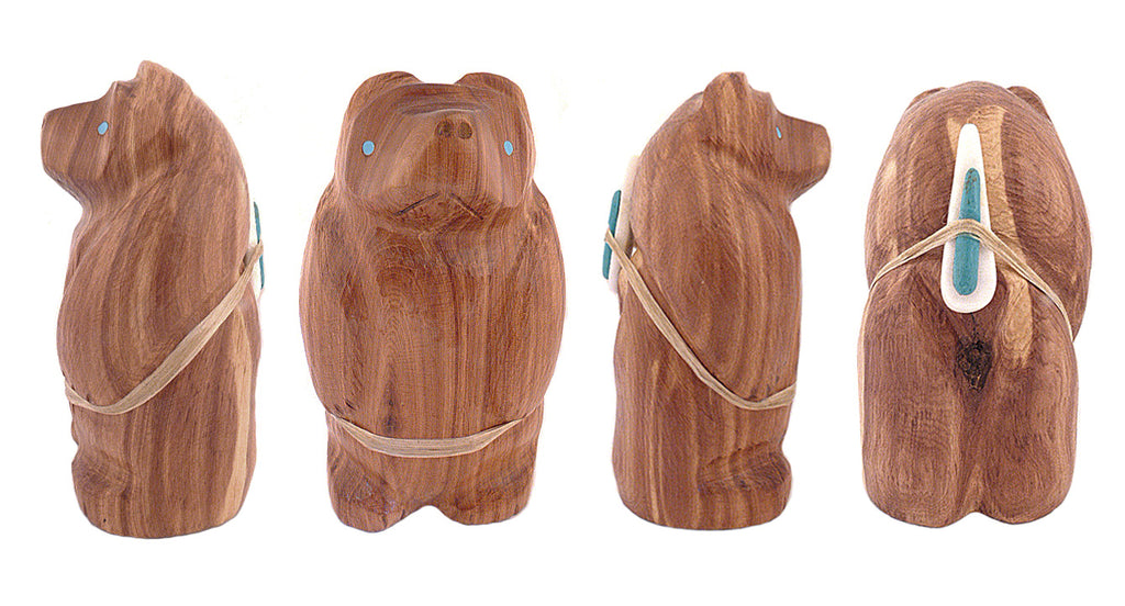 Cedar Medicine Bear by Herbert Halate - Zuni Fetish Sunshine Studio