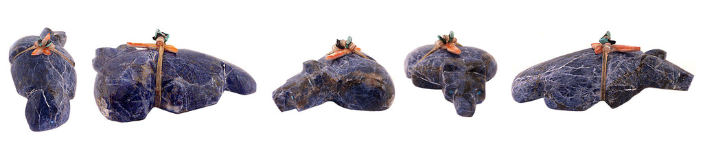Sodalite Badger by Kyle Mahooty, Deceased - Zuni Fetish Sunshine Studio