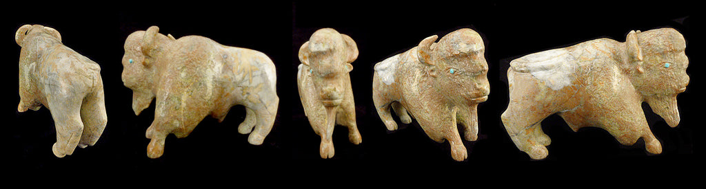 Picasso Marble Buffalo by Clive Hustito - Zuni Fetish Sunshine Studio