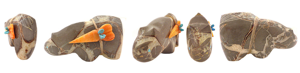 Septarian Nodule Mountain Lion by Leland Boone and Daphne Quam - Zuni Fetish Sunshine Studio