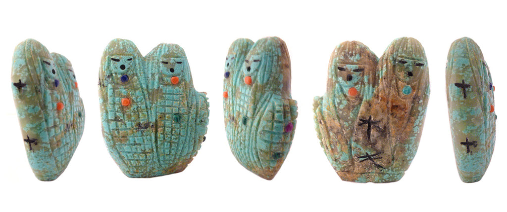 Turquoise Maiden Figure by Sandra Quandelacy - Zuni Fetish Sunshine Studio
