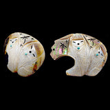 Dark Mother-of-Pearl Bear With Maidens by Kateri Sanchez