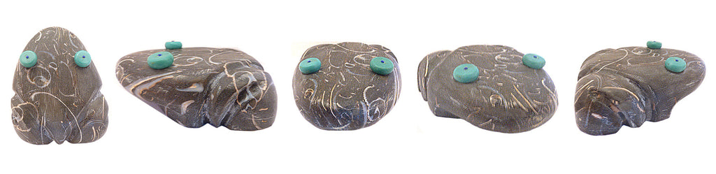 Purisima, Crawstone ( Limestone with Embedded Shells, Baja California, Mexico) Frog by Burt Awelagte
