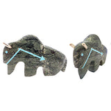 Ricolite (Serpentine) Buffalo by Bernard Laiwakete
